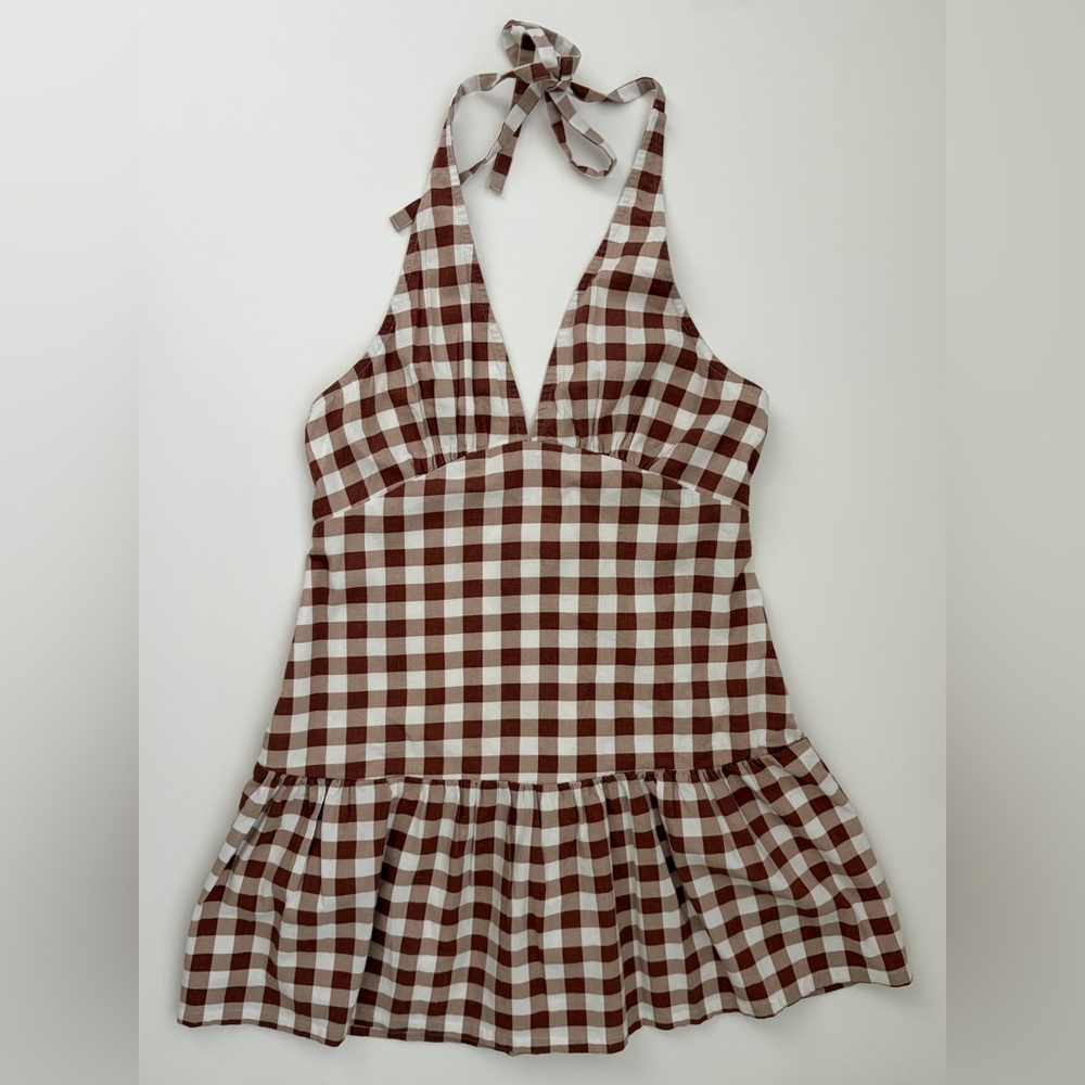 NWT Free People Cecil Mini Dress Brown Patina Combo - Picture 3 of 7